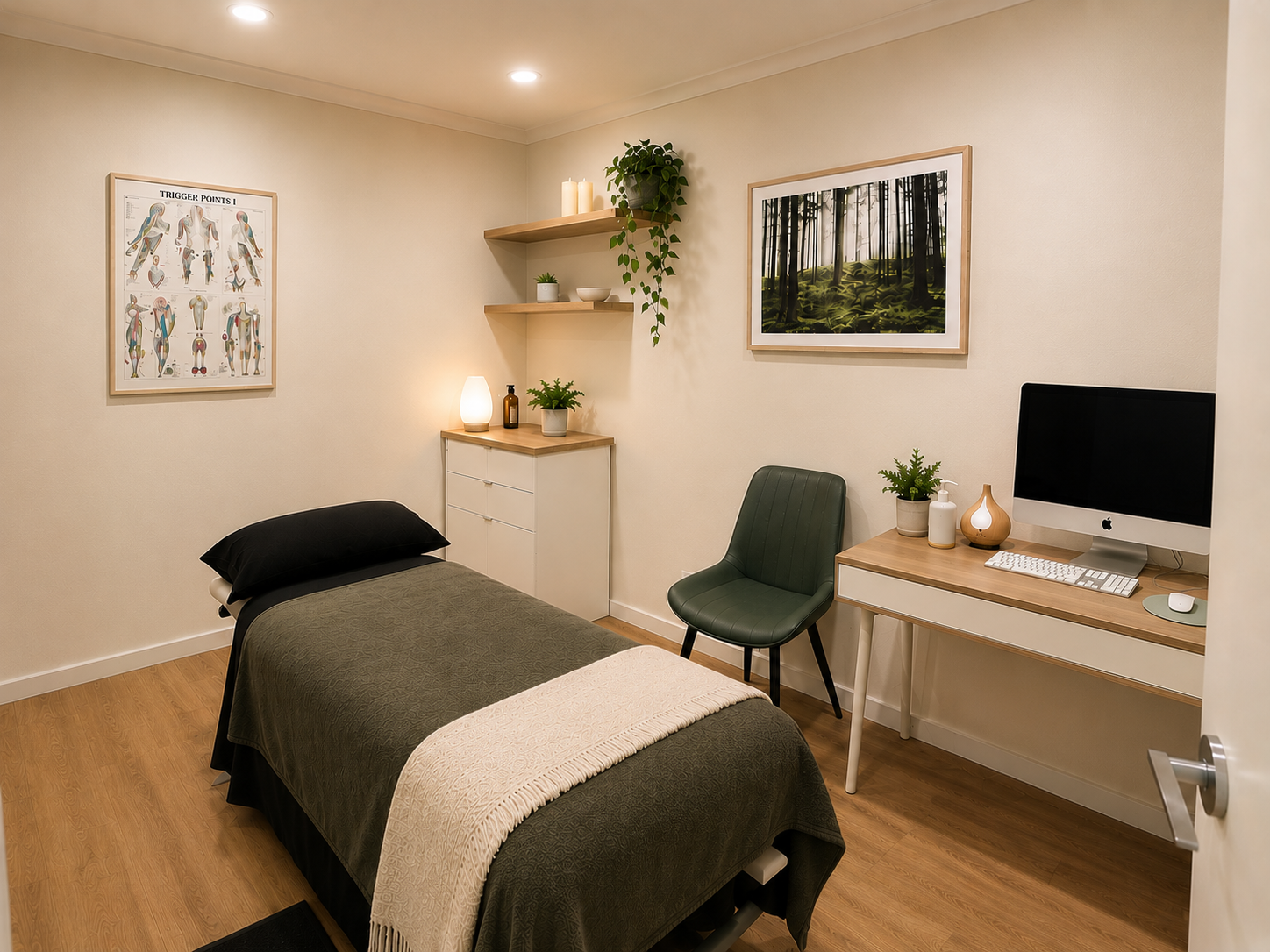 Serene wellness treatment room